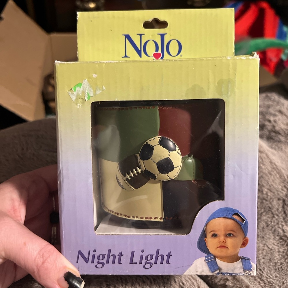 Vintage NOJO only the best for baby sports theme night light NWT
